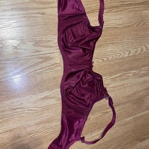 Maroon pad less bra